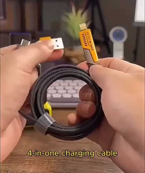 4 In 1 Data Cable Usb-c & Lightning Connectors